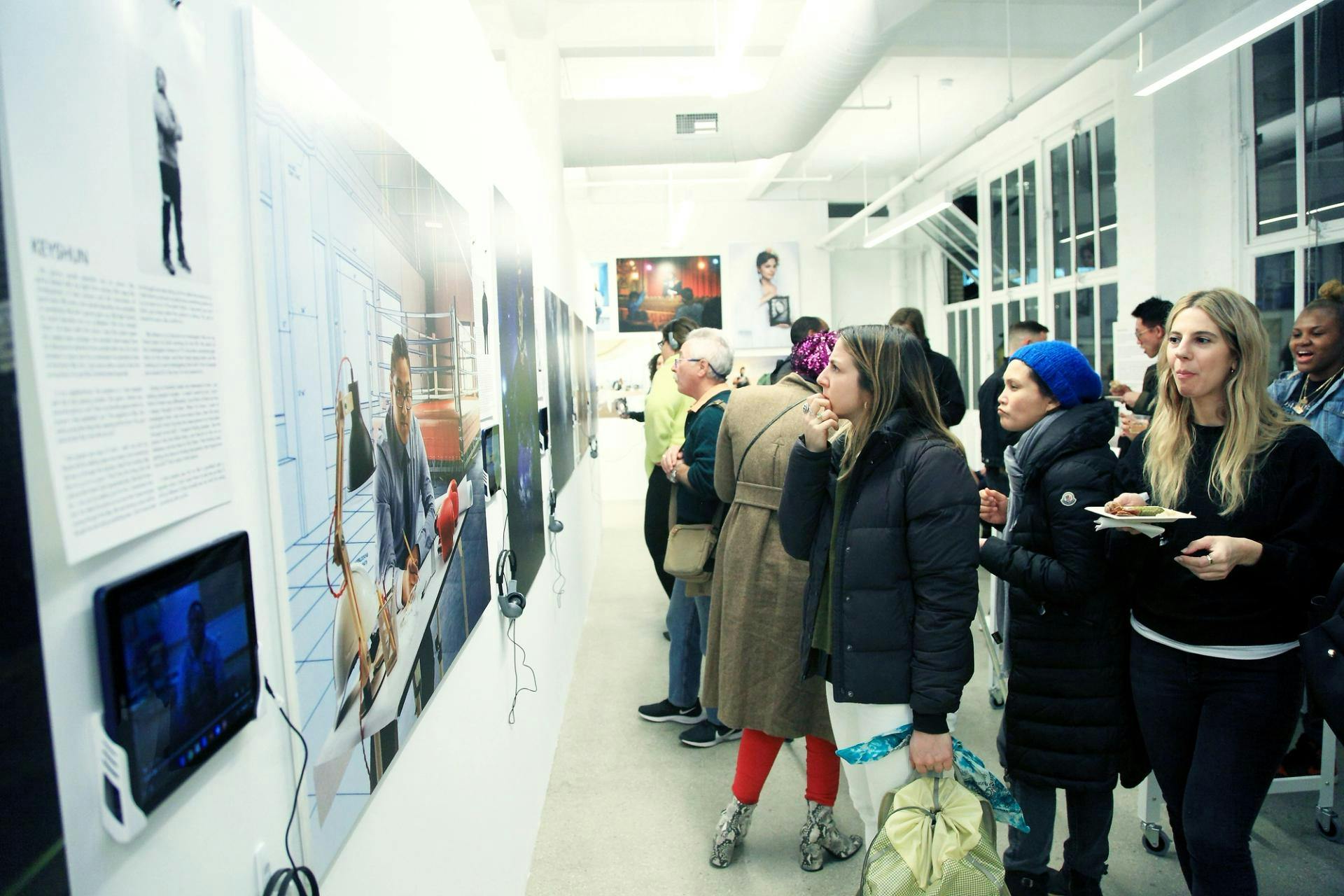 Photo of attendees at Art Start exhibition